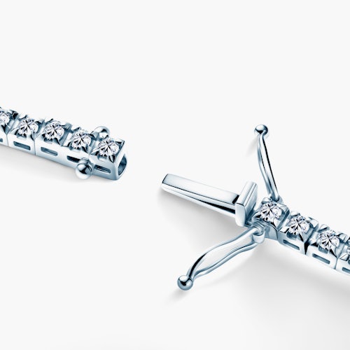 Naszyjnik tenisowy Share Your Love 3,0mm: białe złoto, diamenty laboratoryjne